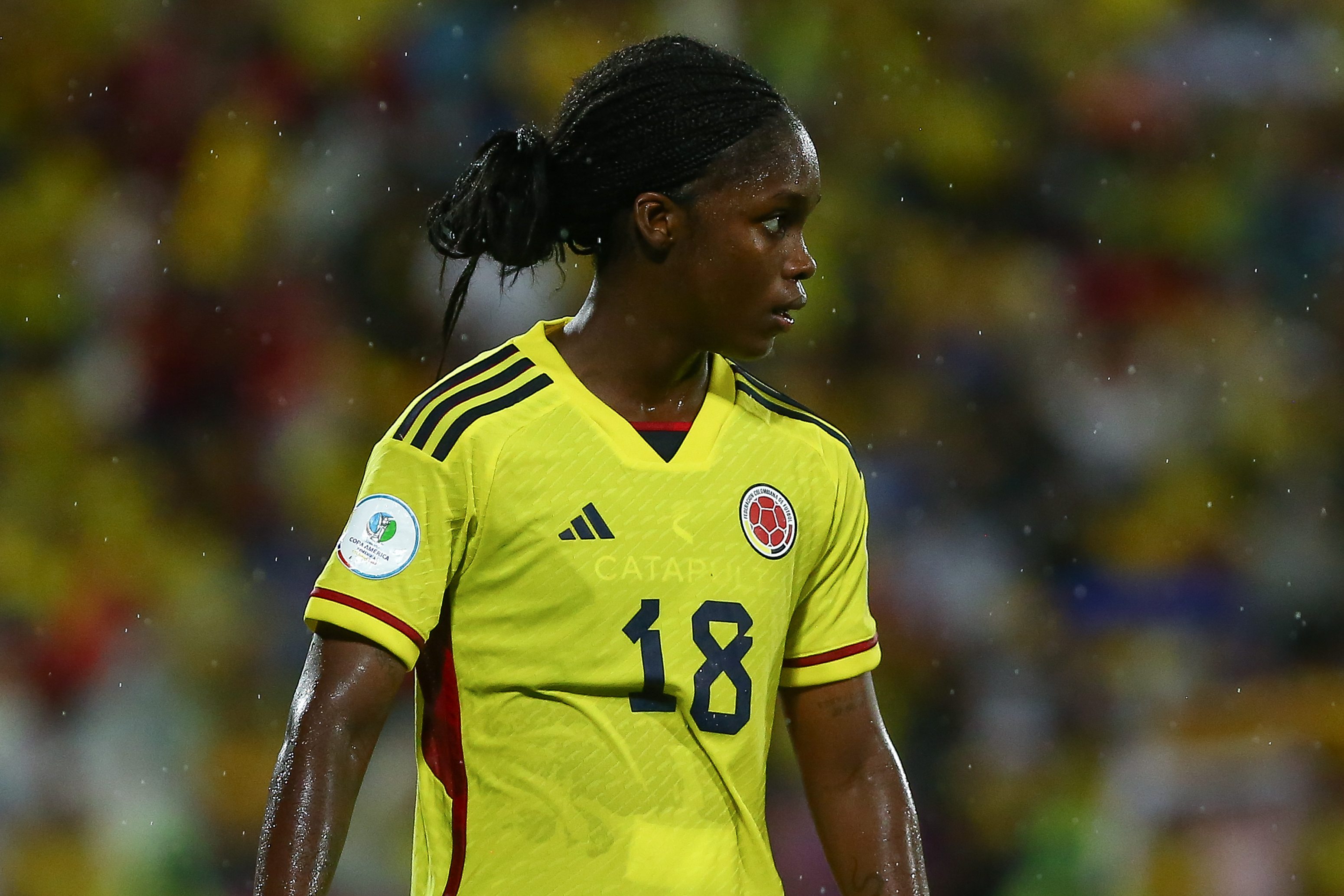 Colombia's Linda Lizeth Caicedo Alegria scores goal vs. Germany in