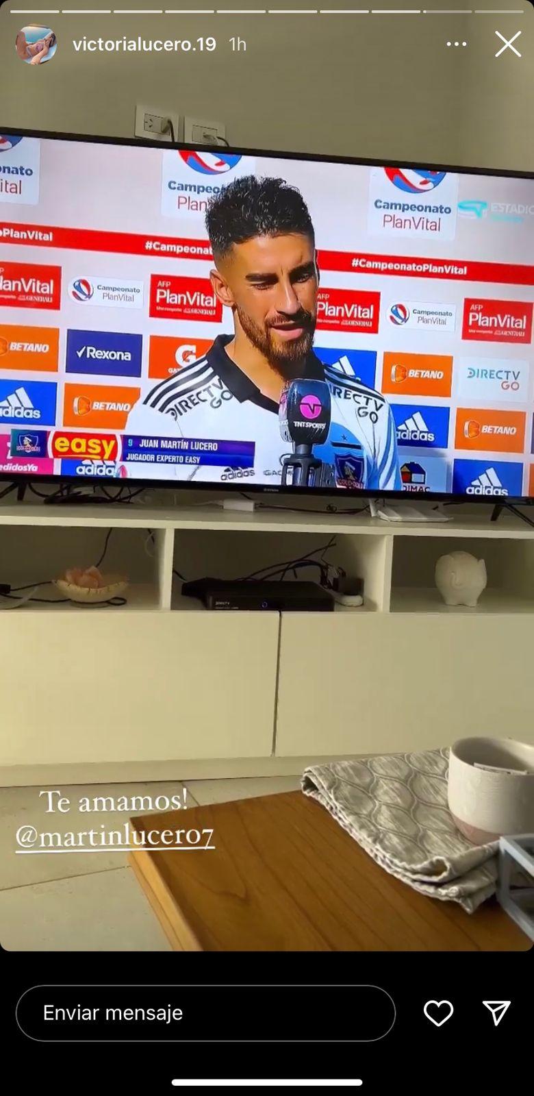 La hermana de Juan Martín Lucero tras su doblete en el triunfo de Colo Colo sobre la U