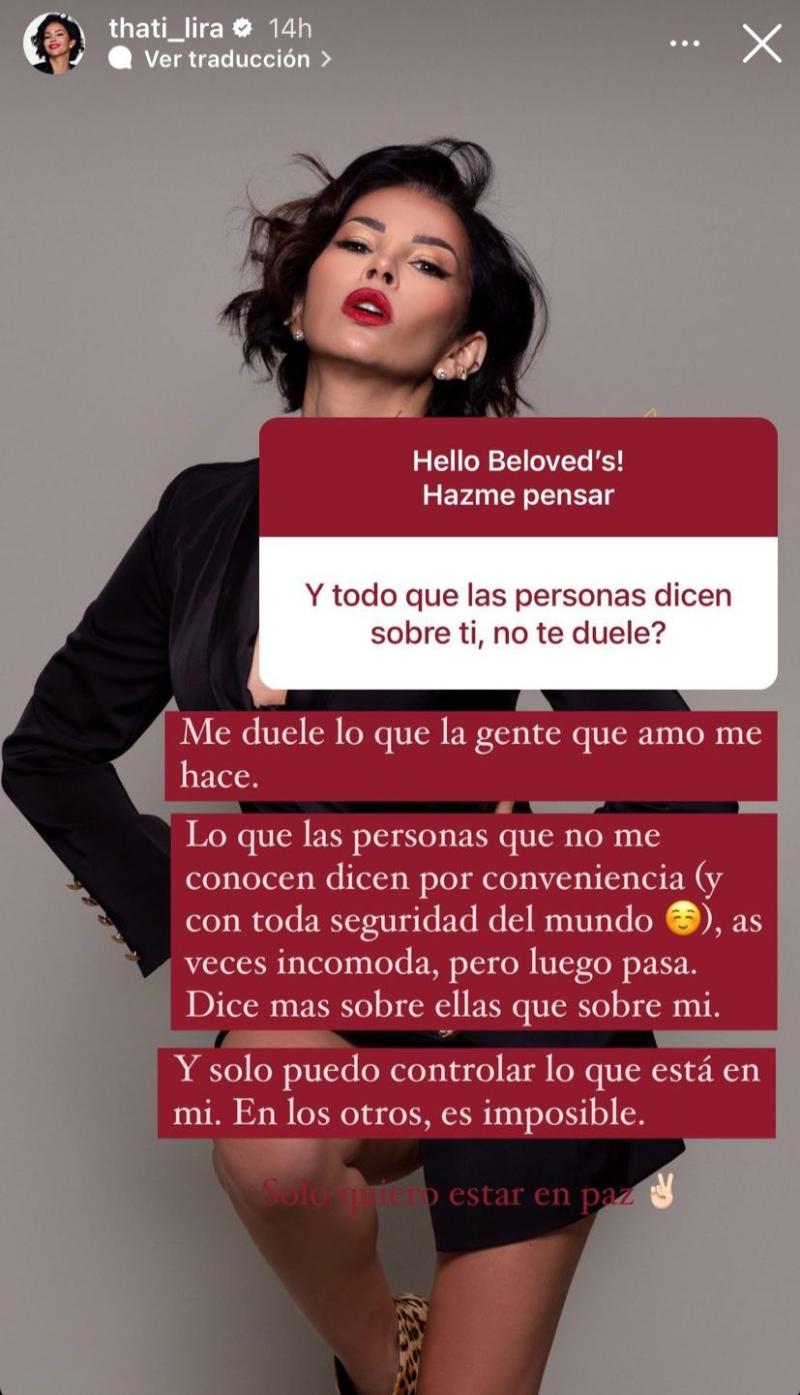 La reflexión de Thati Lira.