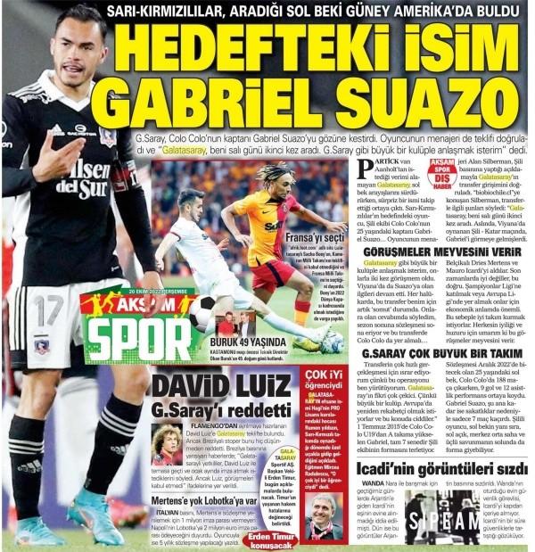 Gabriel Suazo es portada en Turquía.