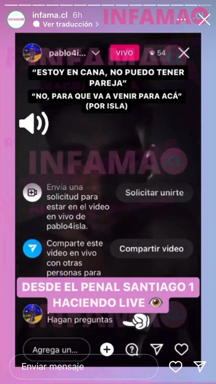 Hermano de Mauricio Isla realizó polémico live desde la cárcel.