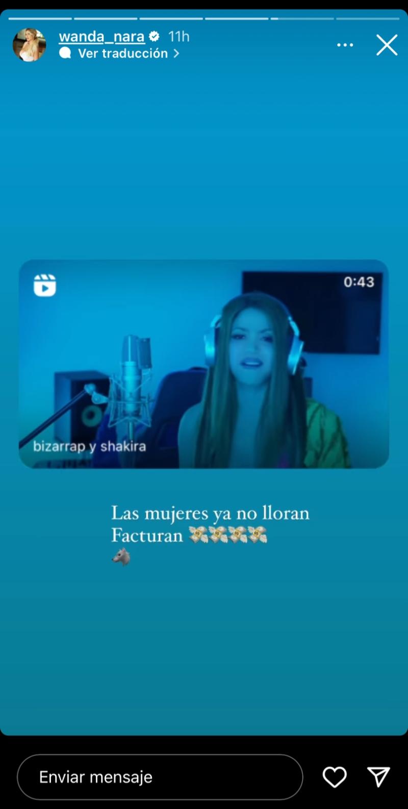 Wanda Nara dejó clara su parte favorita de la nueva canción de Shakira. (Instagram)