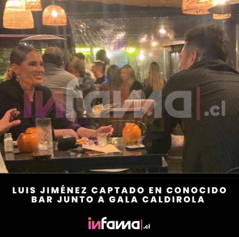 Créditos: @Infama.cl | Luis Jiménez acompañado por Gala Caldirola en una cena