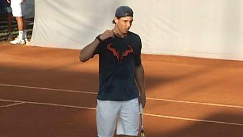 Rafael Nadal practicó junto a Nicolás Massú