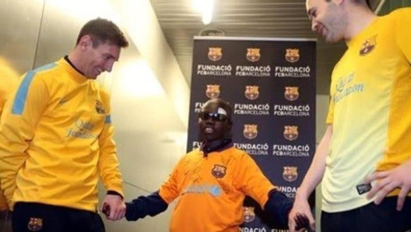 Niño no vidente fue recibido por el Barcelona