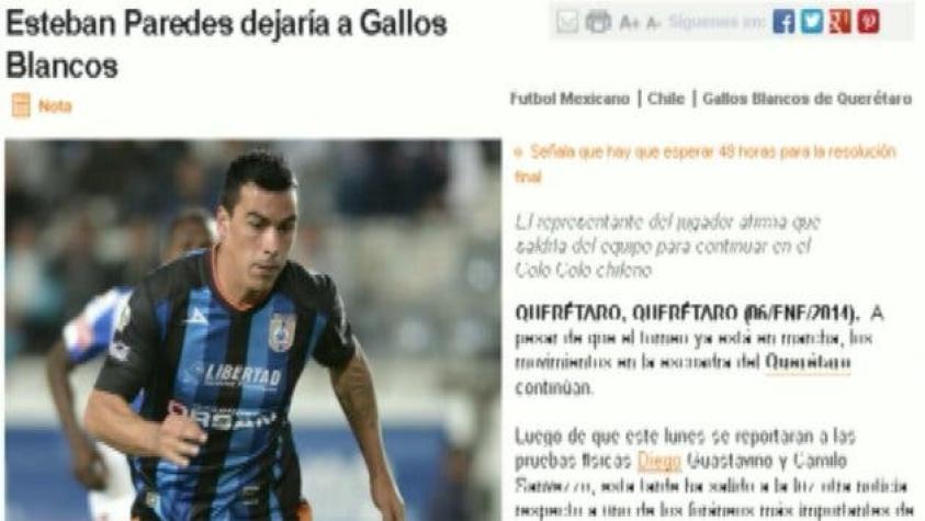 Esteban Paredes está cada vez más cerca de Colo Colo