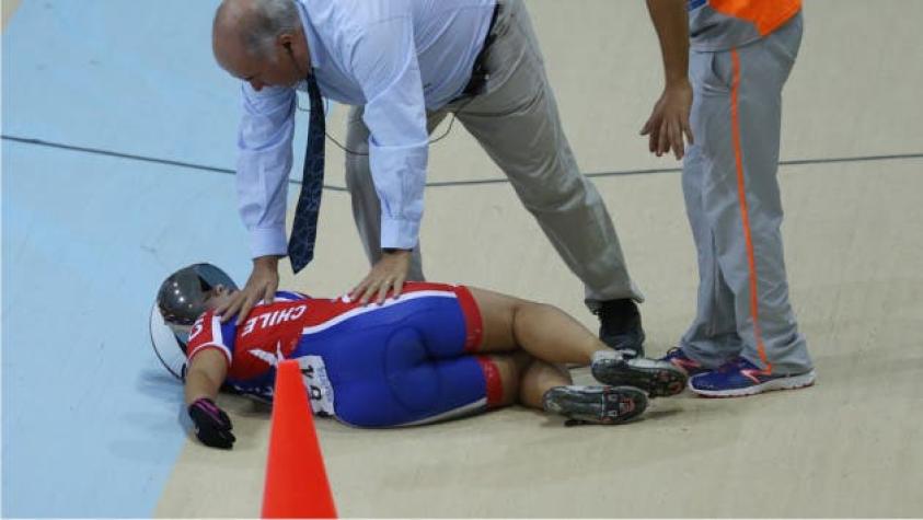 Ciclista chilena sufre grave caída durante prueba de los Odesur