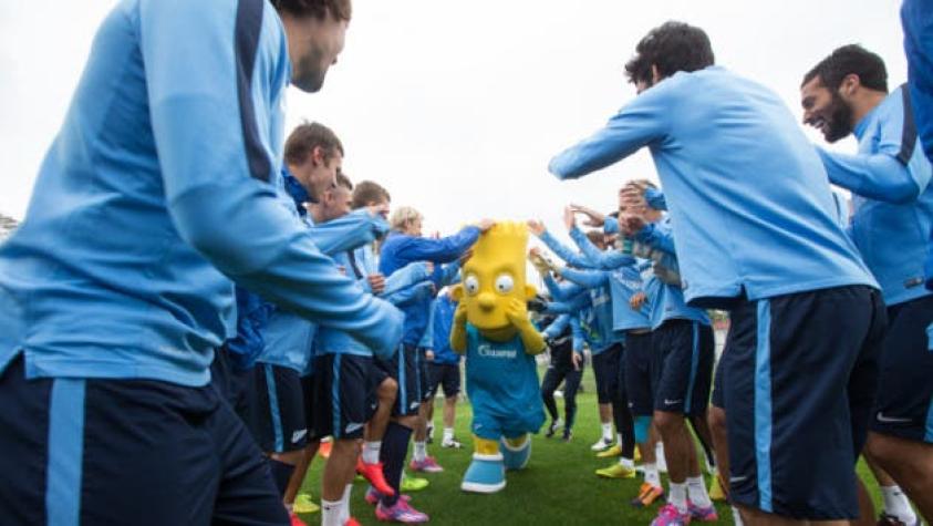 [VIDEO] Así fue la presentación de Bart Simpson en el Zenit de Rusia
