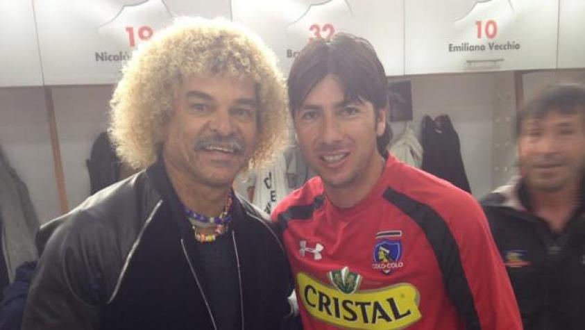 [FOTOS] Carlos Valderrama visita a Colo Colo en el Estadio Monumental