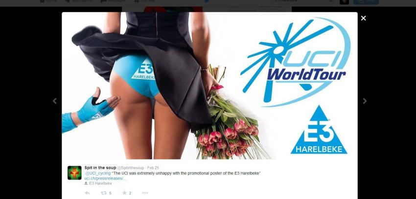 El polémico afiche sexista que sacudió al mundo del ciclismo