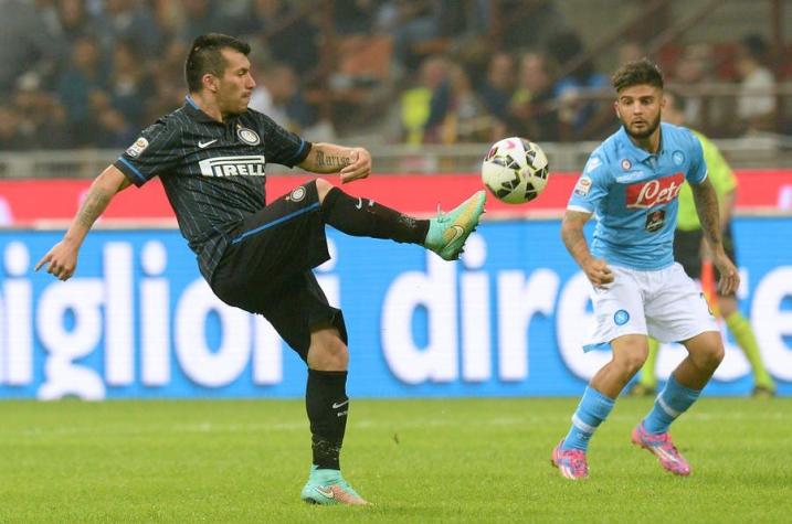 Gary Medel fue titular en el amistoso entre el Inter y el AC Milan