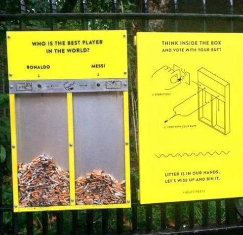 Cristiano Ronaldo y Lionel Messi ayudan a "limpiar" las calles de Londres
