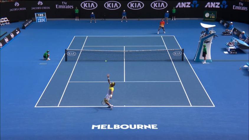 [VIDEO] El "puntazo" que definió el segundo set del partido entre Nadal y Verdasco