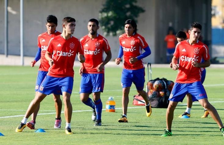 La "U" entrena para enfrentar a Unión Española con la preocupación de las lesiones