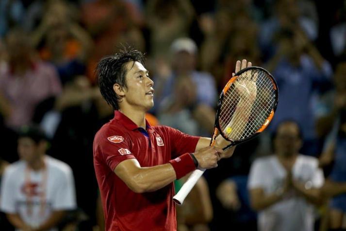 Japonés Nishikori luchará ante Djokovic por el título de campeón del Masters 1000 de Miami
