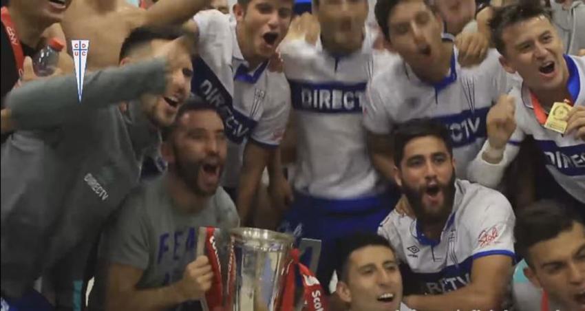 [VIDEO] Revelan inéditas imágenes del festejo de la UC en el camarín tras ganar título