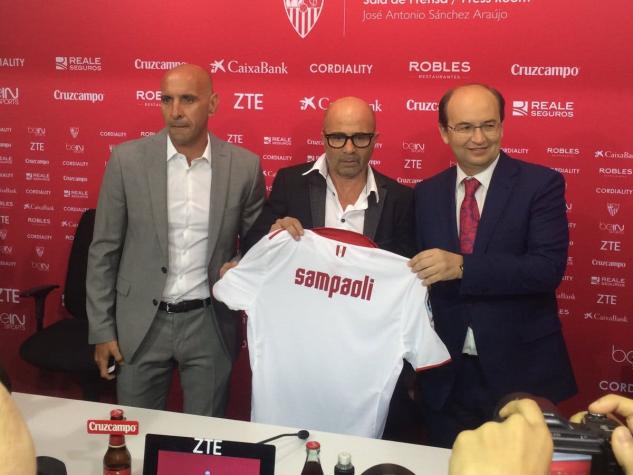 Sampaoli presentado en Sevilla: recuerda Copa América y anuncia que pagará deuda con ANFP