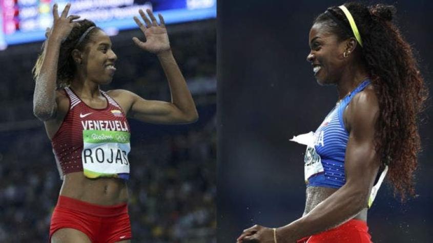 Ibargüen y Rojas, las dos sudamericanas que dominaron el podio de atletismo en salto triple
