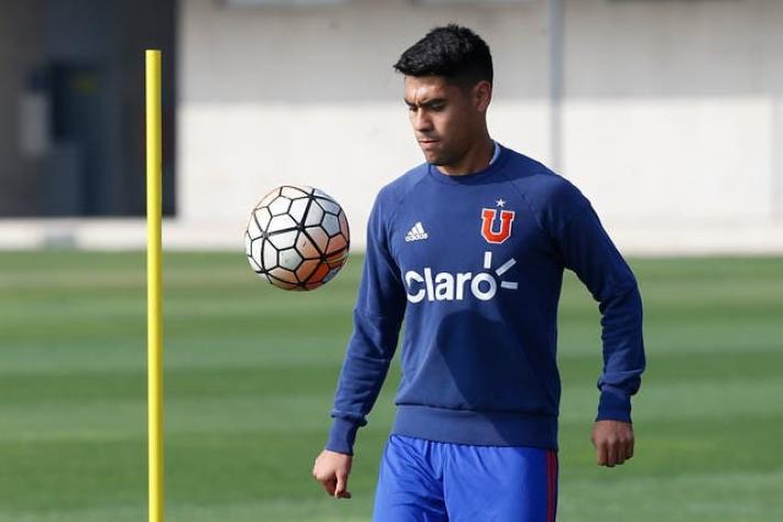 Felipe Mora volvió a los entrenamientos en la U y se desgarró un defensa