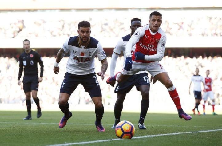 Arsenal con Alexis iguala con Tottenham en el clásico y ahora es sublíder en la Premier