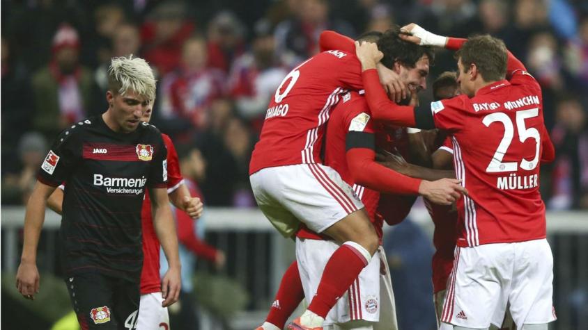 Bayern Münich de Vidal derrota al Leverkusen de Aránguiz en la Bundesliga