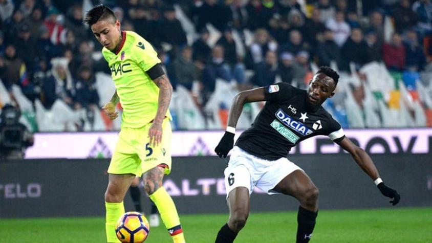 Expulsión de Erick Pulgar le cuesta la derrota al Bologna frente al Udinese