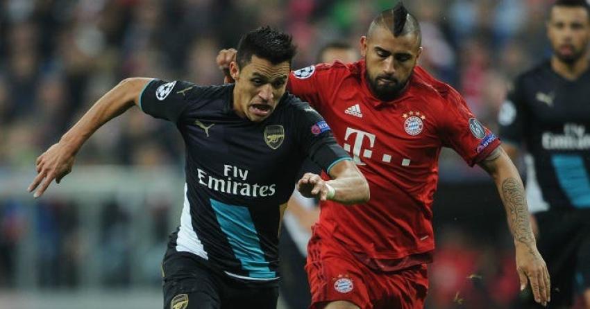 Alexis Sánchez vs Arturo Vidal: Arsenal y Bayern chocarán en octavos de Champions