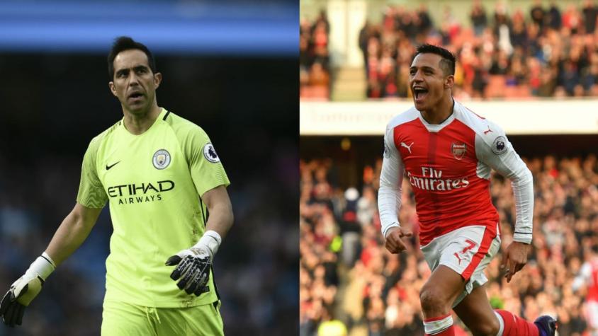 Duelo de chilenos en Inglaterra: Manchester City de Bravo se enfrenta al Arsenal de Alexis