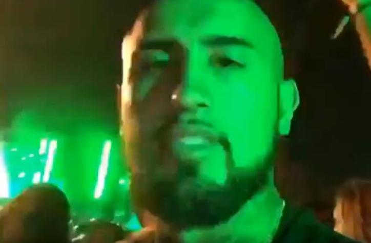 [VIDEO] Arturo Vidal disfruta con show de David Guetta en Dubái