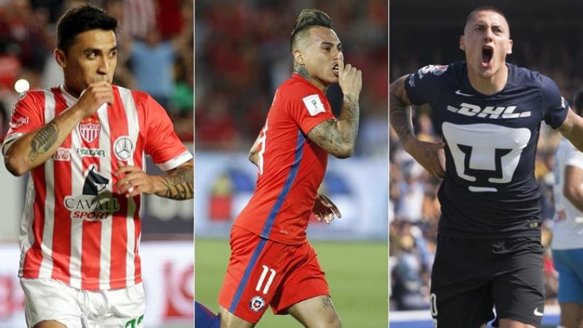 Con Edu Vargas son 18: México es la mayor colonia de futbolistas chilenos en el extranjero