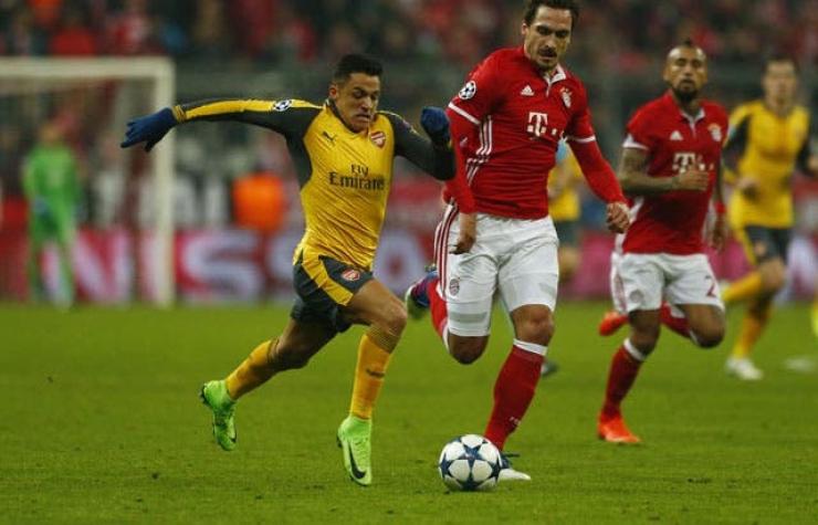 [Minuto a Minuto] Pese a gol de Alexis, Bayern está venciendo al Arsenal en la Champions