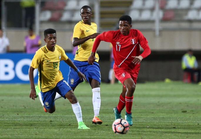 Brasil golea a Perú y es líder del Grupo B del Sudamericano Sub 17