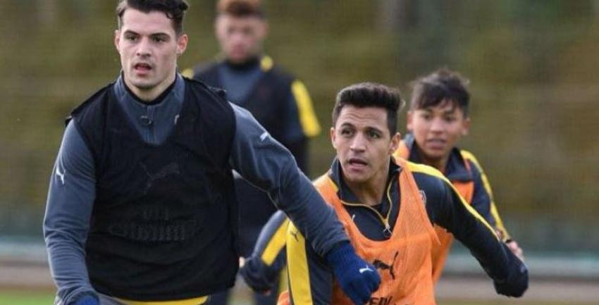 [FOTO] Futbolista chileno comparte entrenamiento con Alexis Sánchez en Arsenal