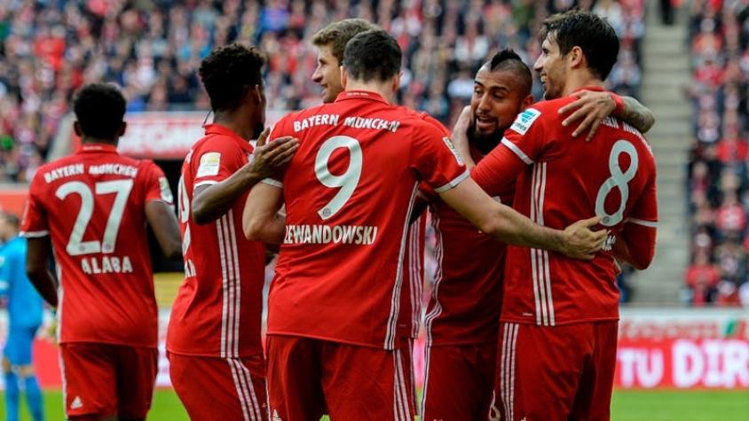 Arturo Vidal celebra con goleada su partido 50 con Bayern Munich en Bundesliga