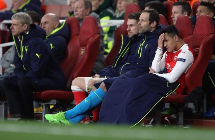 Reacción de Alexis en derrota de Arsenal FC frente al Bayern genera controversia en Inglaterra