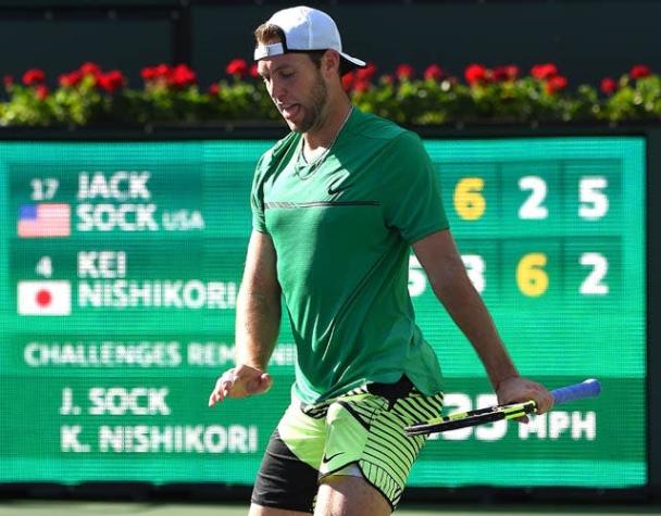 Sock vence a Nishikori y enfrentará a Federer en las semis de Indian Wells