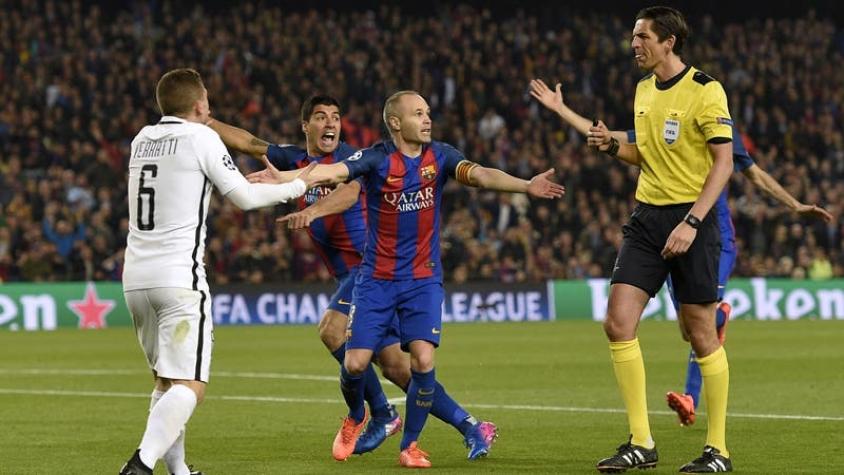UEFA no sancionará al árbitro del polémico Barcelona-PSG en Champions League