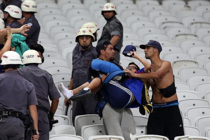 [VIDEO] Los detalles del enfrentamiento entre hinchas de la "U" y policías en Brasil