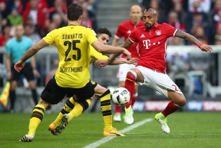 Bayern Munich arrasa en el "Klassiker" ante Borussia Dortmund con Vidal en cancha