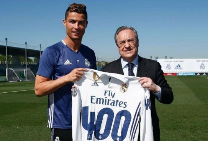 Cristiano Ronaldo homenajeado con camiseta especial por sus 400 goles en Real Madrid