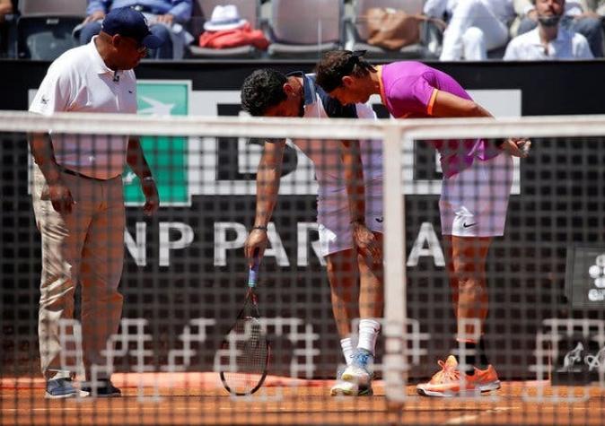 Nadal alcanza los octavos de final en Roma tras el abandono de rival