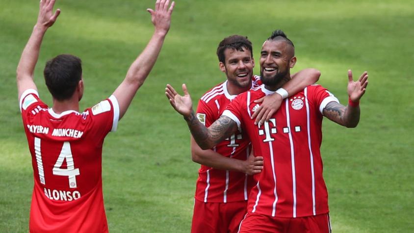 [VIDEO] El golazo de Arturo Vidal para celebrar el título del Bayern Münich en Alemania