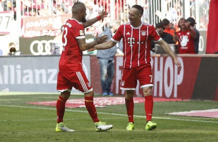 El saludo de Franck Ribery a Arturo Vidal en el día de su cumpleaños