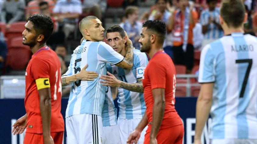 Jorge Sampaoli consigue su segundo triunfo con Argentina aplastando a Singapur