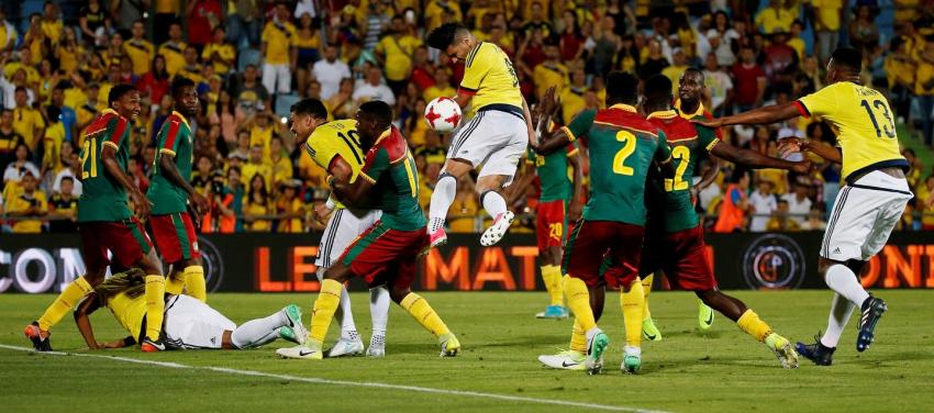 Colombia amansa a los "Leones Indomables" y golea a Camerún en España