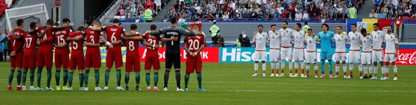 [VIDEO] El emotivo minuto de silencio en la antesala del duelo Portugal-México