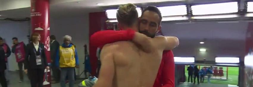 [VIDEO] El cariñoso saludo de Claudio Bravo con Ter Stegen y las bromas con Herrera