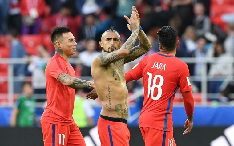 [FOTOS] Bravo y Vidal motivan a "La Roja" para las semis de Copa Confederaciones