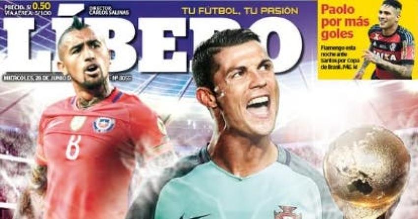 La desafiante portada de diario peruano ante el duelo de Chile y Portugal