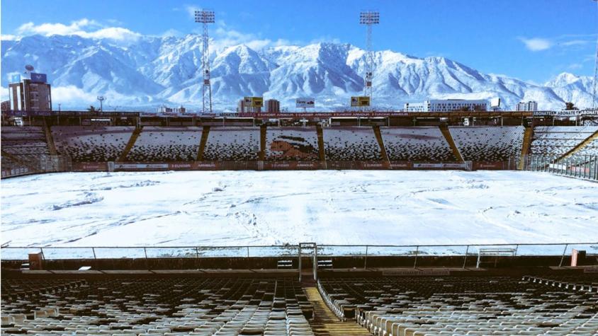 [VIDEO] Copa Chile en suspenso: La nieve obligó a parar el fútbol